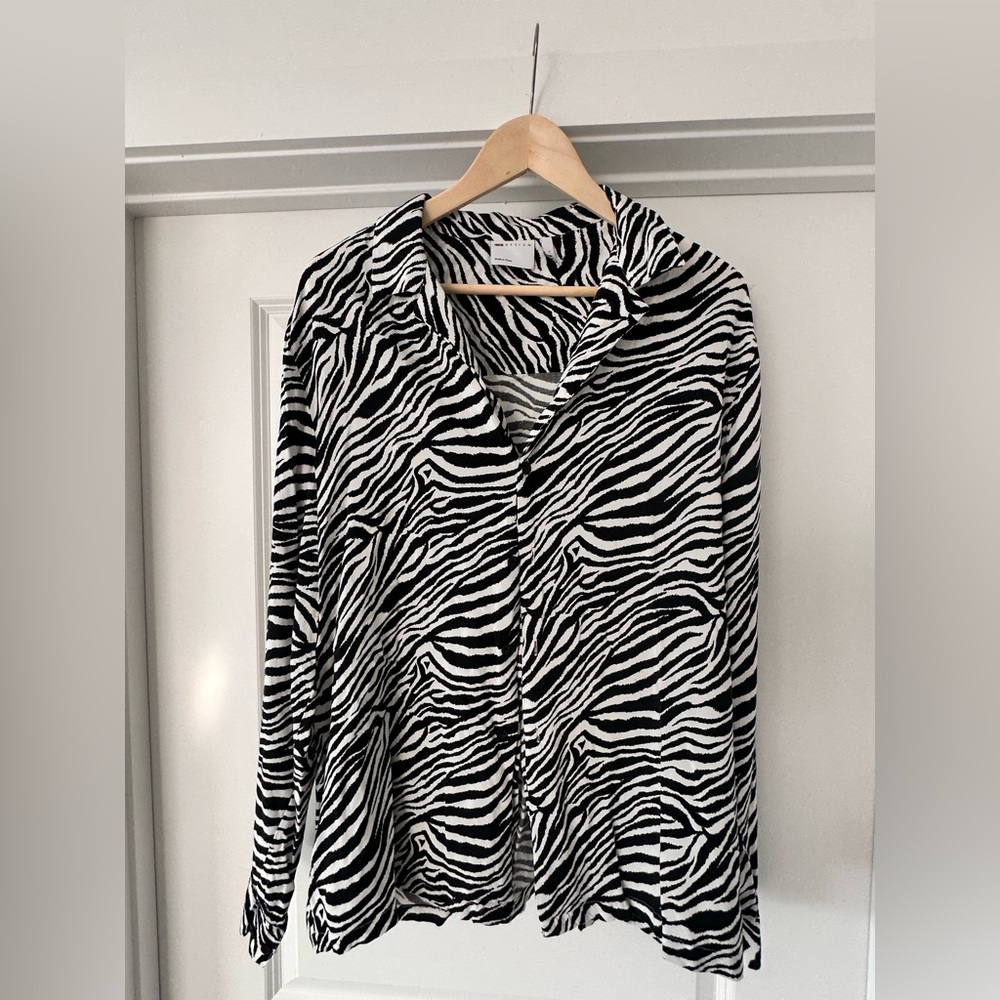 ASOS Monochrome Zebra Pattern Top